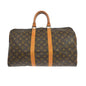 Louis Vuitton Keepall Bag Monogram Canvas Brown Canvas Travel Bag Bag (   )