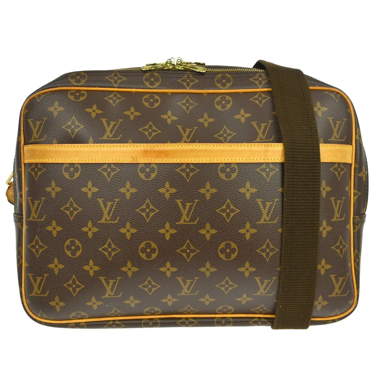 Louis Vuitton Reporter Bag Monogram Canvas Brown Canvas Shoulder Bag Bag (   )