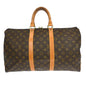 Louis Vuitton Keepall Bag Monogram Canvas Brown Canvas Travel Bag Bag (   )