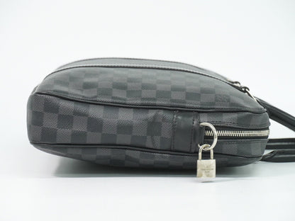 Louis Vuitton Porte-Documents Voyage Briefcase Damier Graphite Gray Canvas Briefcase Bag (   )
