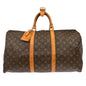 Louis Vuitton Keepall Bag Monogram Canvas Brown Canvas Travel Bag Bag (   )