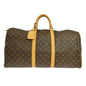 Louis Vuitton Keepall Bag Monogram Canvas Brown Canvas Travel Bag Bag (   )