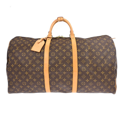 Louis Vuitton Keepall Bag Monogram Canvas Brown Canvas Travel Bag Bag (   )