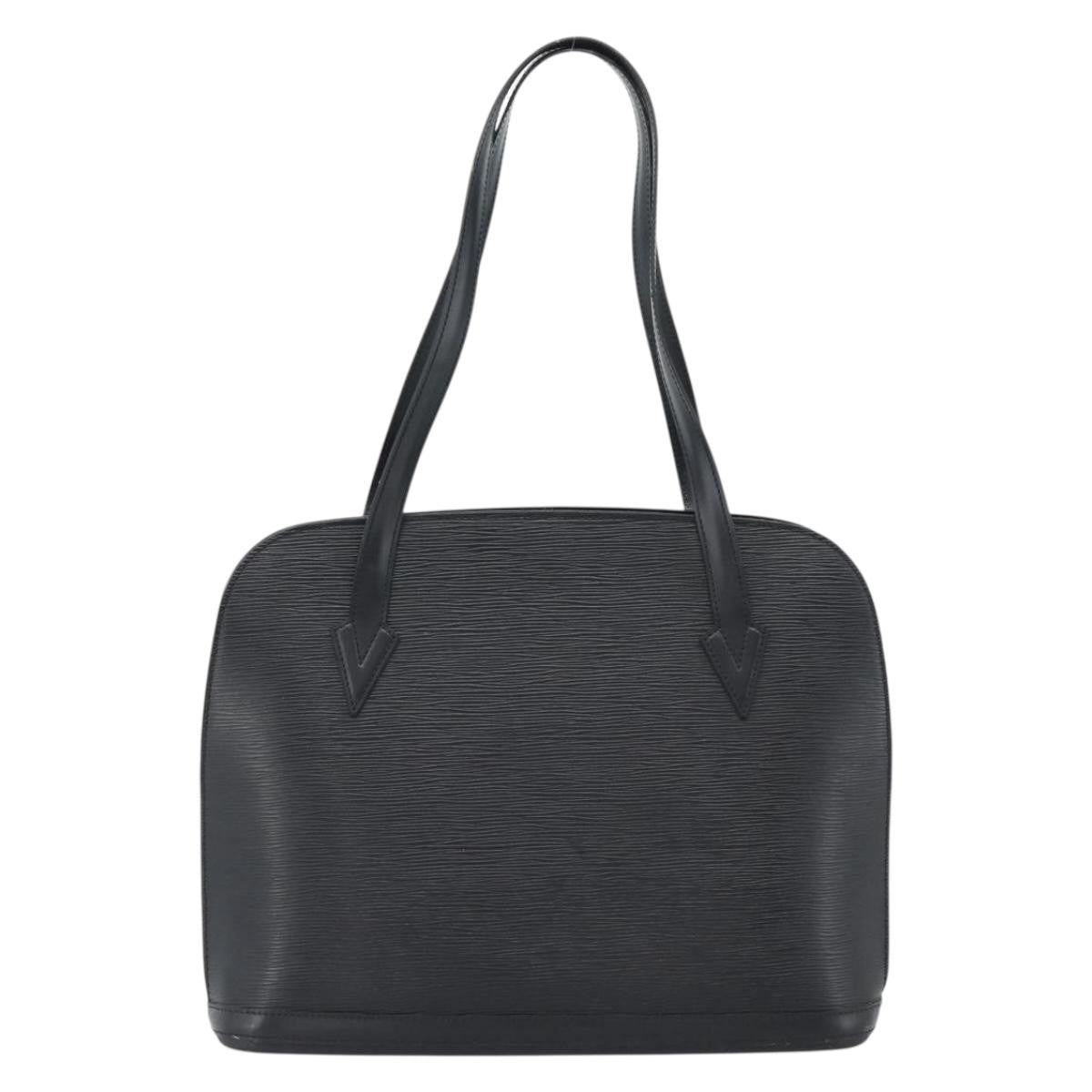 Louis Vuitton Lussac Handbag Epi Leather Black Leather Shoulder Bag Bag (   )