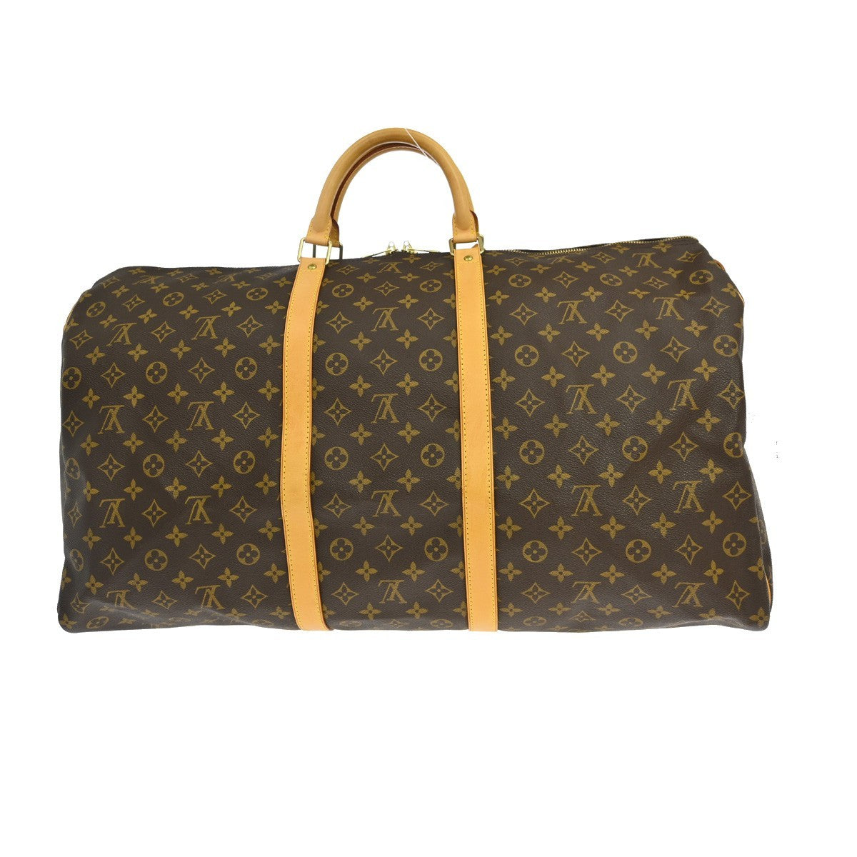 Louis Vuitton Keepall Bag Monogram Canvas Brown Canvas Travel Bag Bag (   )