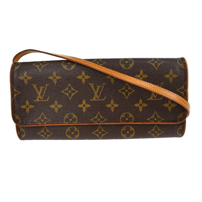 Louis Vuitton Twin Handbag Monogram Canvas Brown Canvas Clutche & Pouche Bag (   )