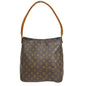 Louis Vuitton Monogram Looping Handbag Monogram Canvas Brown Canvas Shoulder Bag Bag (   )