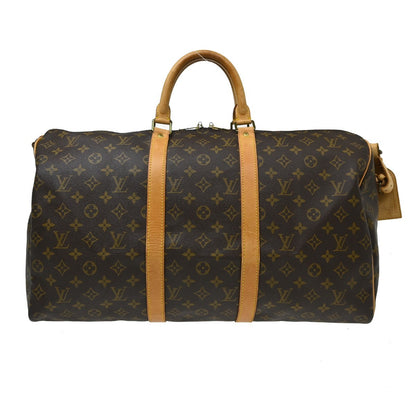 Louis Vuitton Keepall Bandouliere Bag Monogram Canvas Brown Canvas Travel Bag Bag (   )