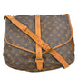 Louis Vuitton Saumur Handbag Monogram Canvas Brown Canvas Shoulder Bag Bag (   )