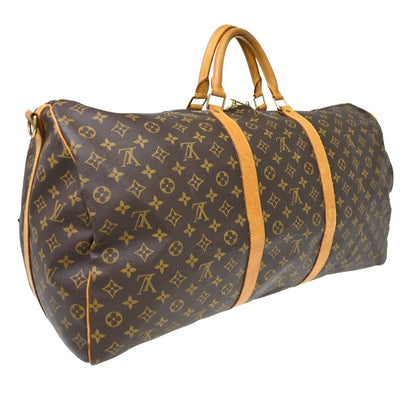 Louis Vuitton Keepall Bandouliere Bag Monogram Canvas Brown Canvas Travel Bag Bag (   )