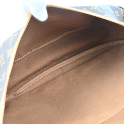 Louis Vuitton Saumur Handbag Monogram Canvas Brown Canvas Shoulder Bag Bag (   )