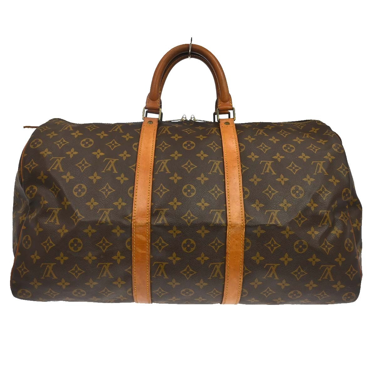 Louis Vuitton Keepall Bag Monogram Canvas Brown Canvas Travel Bag Bag (   )