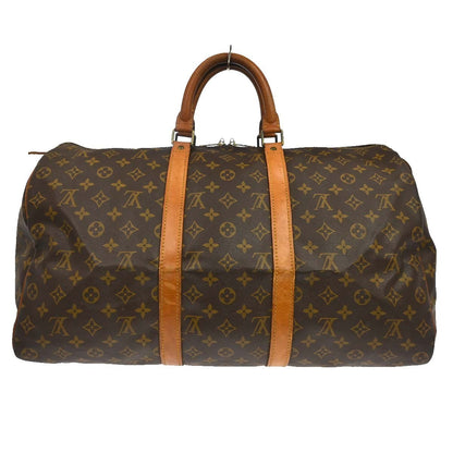 Louis Vuitton Keepall Bag Monogram Canvas Brown Canvas Travel Bag Bag (   )