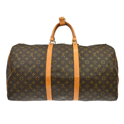 Louis Vuitton Keepall Bag Monogram Canvas Brown Canvas Travel Bag Bag (   )