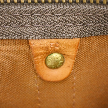 Louis Vuitton Keepall Bag Monogram Canvas Brown Canvas Travel Bag Bag (   )