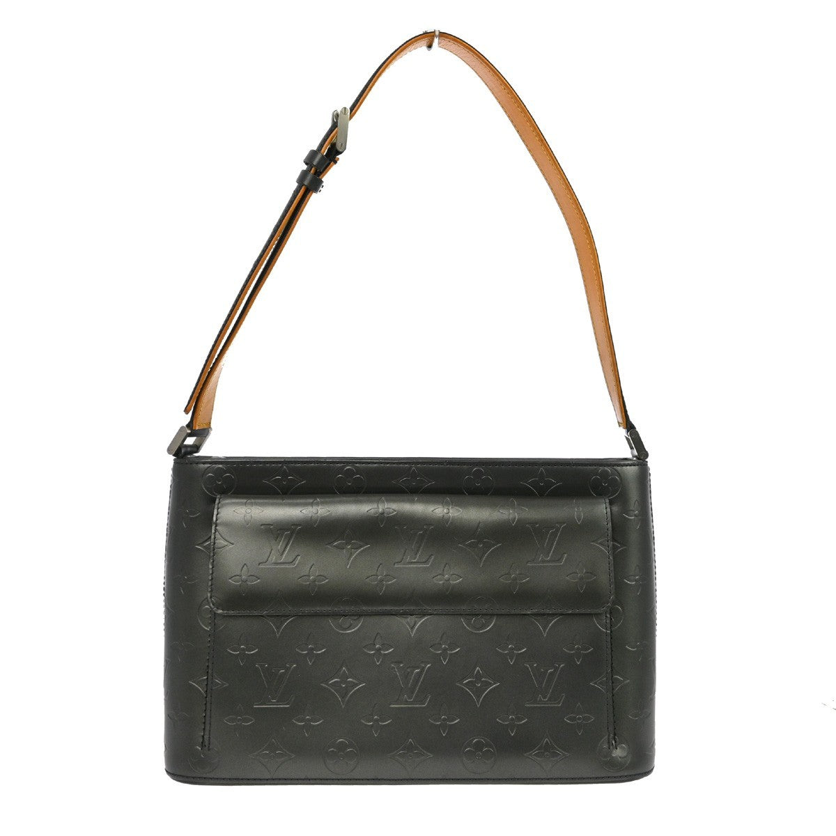 Louis Vuitton Mat Allston Handbag Monogram Vernis Black Leather Shoulder Bag Bag (   )