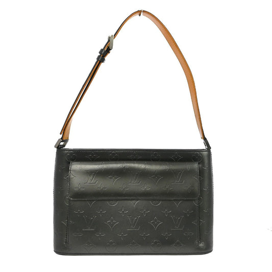 Louis Vuitton Mat Allston Handbag Monogram Vernis Black Leather Shoulder Bag Bag (   )