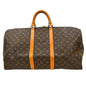 Louis Vuitton Keepall Bag Monogram Canvas Brown Canvas Travel Bag Bag (   )