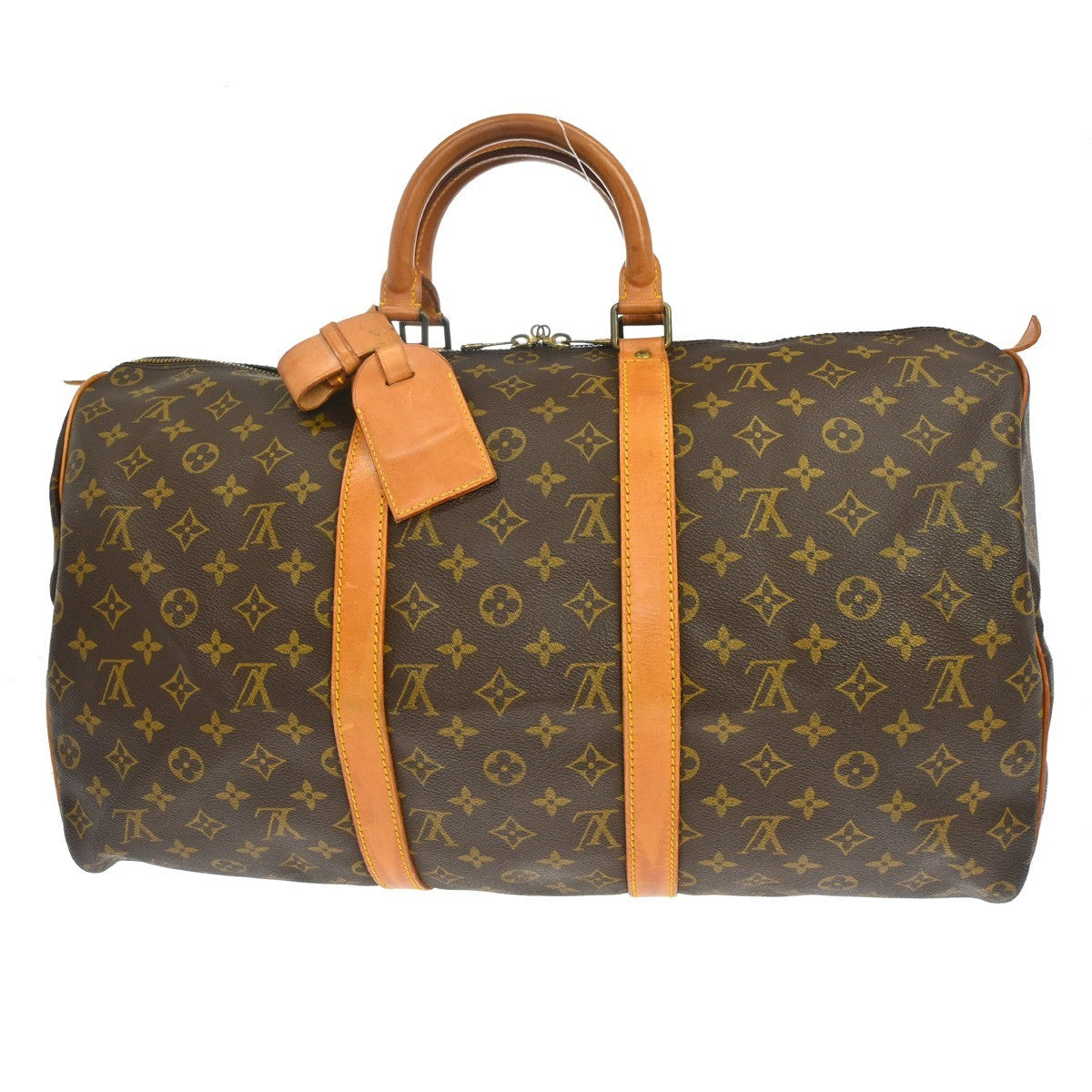 Louis Vuitton Keepall Bag Monogram Canvas Brown Canvas Travel Bag Bag (   )