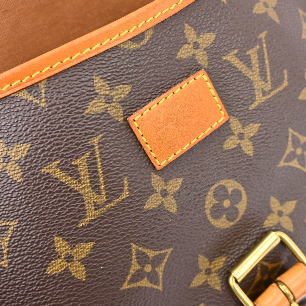 Louis Vuitton Saumur Handbag Monogram Canvas Brown Canvas Shoulder Bag Bag (   )