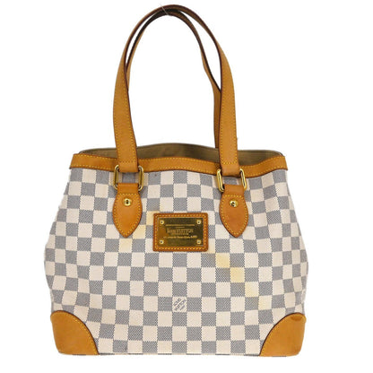 Louis Vuitton Hampstead Handbag Damier White Canvas Tote Bag Bag (   )