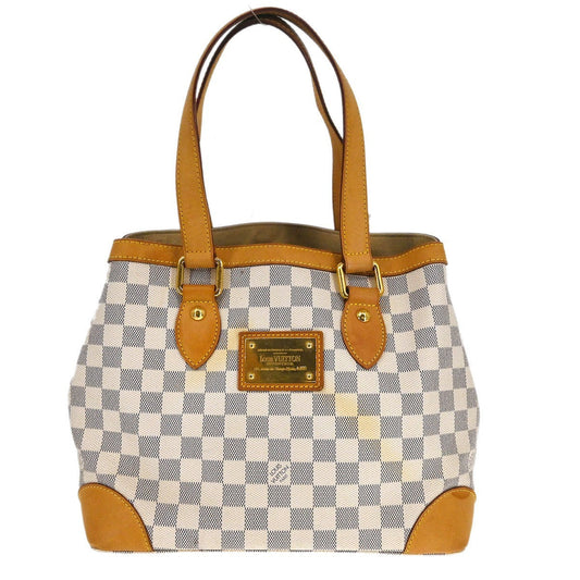 Louis Vuitton Hampstead Handbag Damier White Canvas Tote Bag Bag (   )