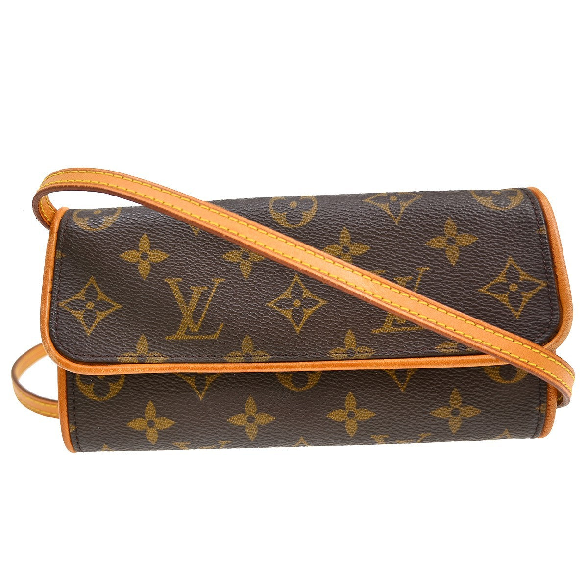 Louis Vuitton Twin Handbag Monogram Canvas Brown Canvas Clutche & Pouche Bag (   )