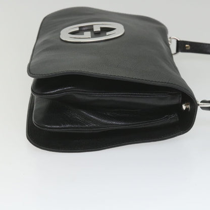Gucci Blondie Flap Bag Leather Black Leather Shoulder Bag Bag (   )