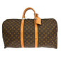 Louis Vuitton Keepall Bag Monogram Canvas Brown Canvas Travel Bag Bag (   )