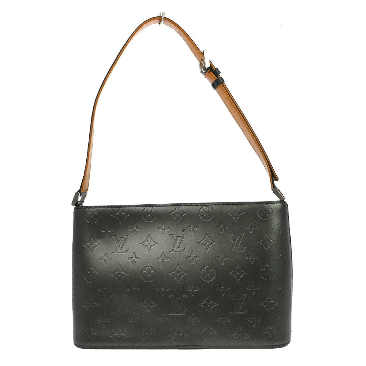 Louis Vuitton Mat Allston Handbag Monogram Vernis Black Leather Shoulder Bag Bag (   )
