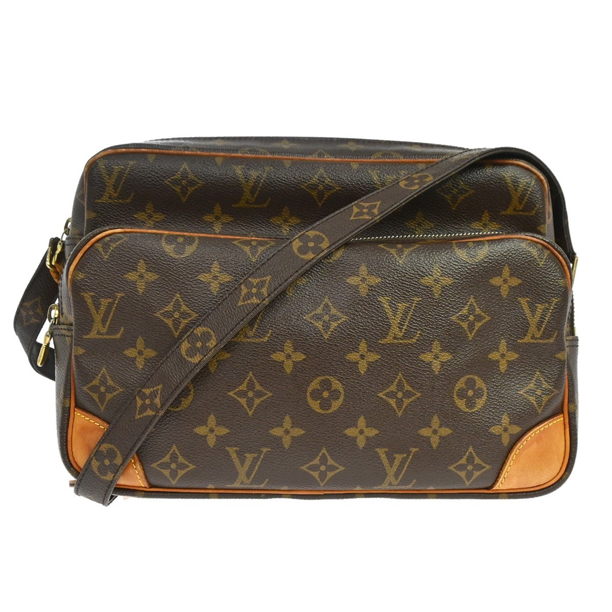 Louis Vuitton Nil Messenger Bag Monogram Canvas Brown Canvas Shoulder Bag Bag (   )