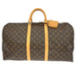 Louis Vuitton Keepall Bag Monogram Canvas Brown Canvas Travel Bag Bag (   )