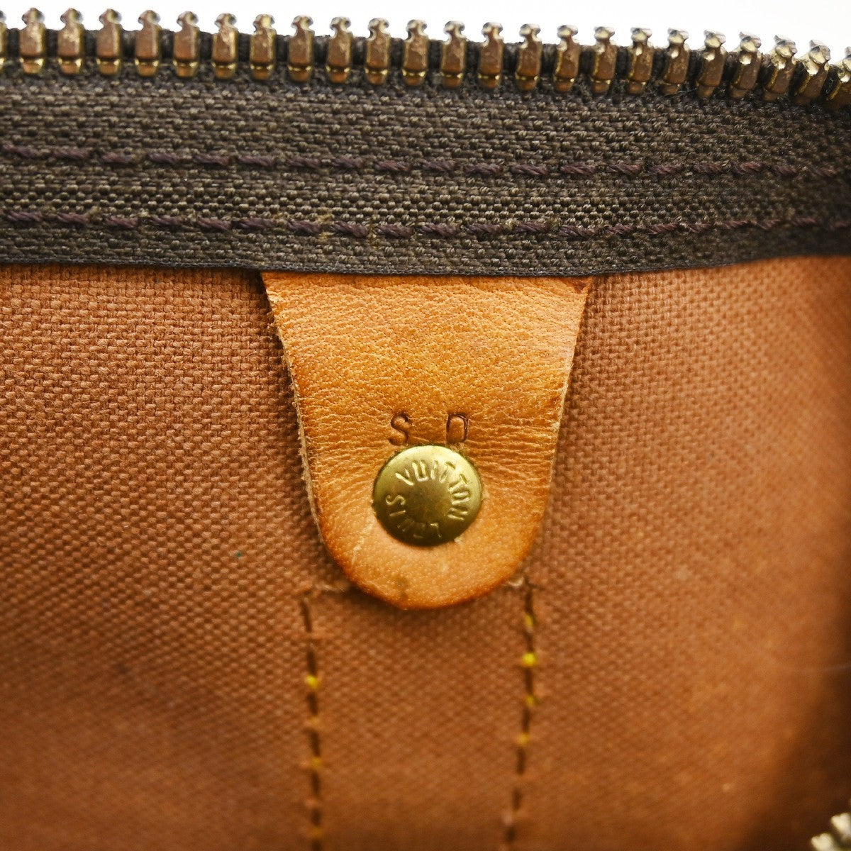 Louis Vuitton Keepall Bag Monogram Canvas Brown Canvas Travel Bag Bag (   )
