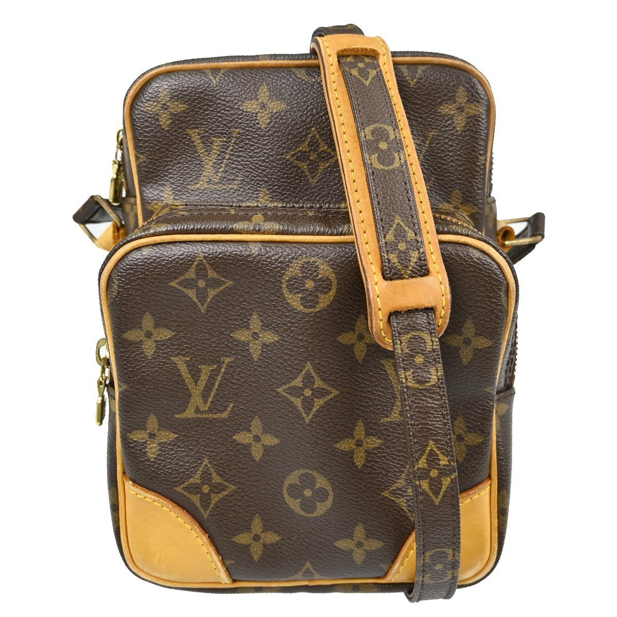 Louis Vuitton Amazone Bag Monogram Canvas Brown Canvas Shoulder Bag Bag (   )