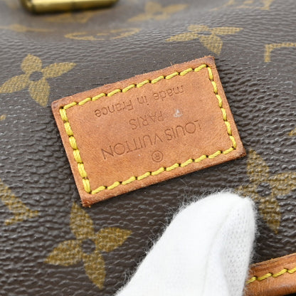 Louis Vuitton Saumur Handbag Monogram Canvas Brown Canvas Shoulder Bag Bag (   )