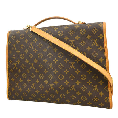 Louis Vuitton Beverly Briefcase Monogram Canvas Brown Canvas Briefcase Bag (   )