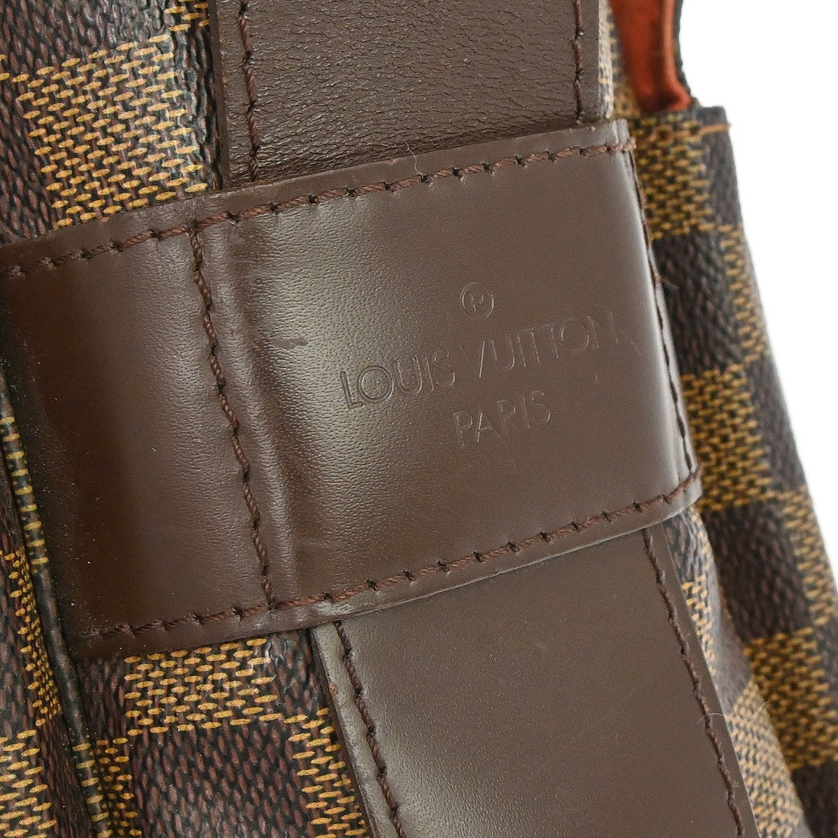 Louis Vuitton Naviglio Handbag Damier Brown Canvas Shoulder Bag Bag (   )