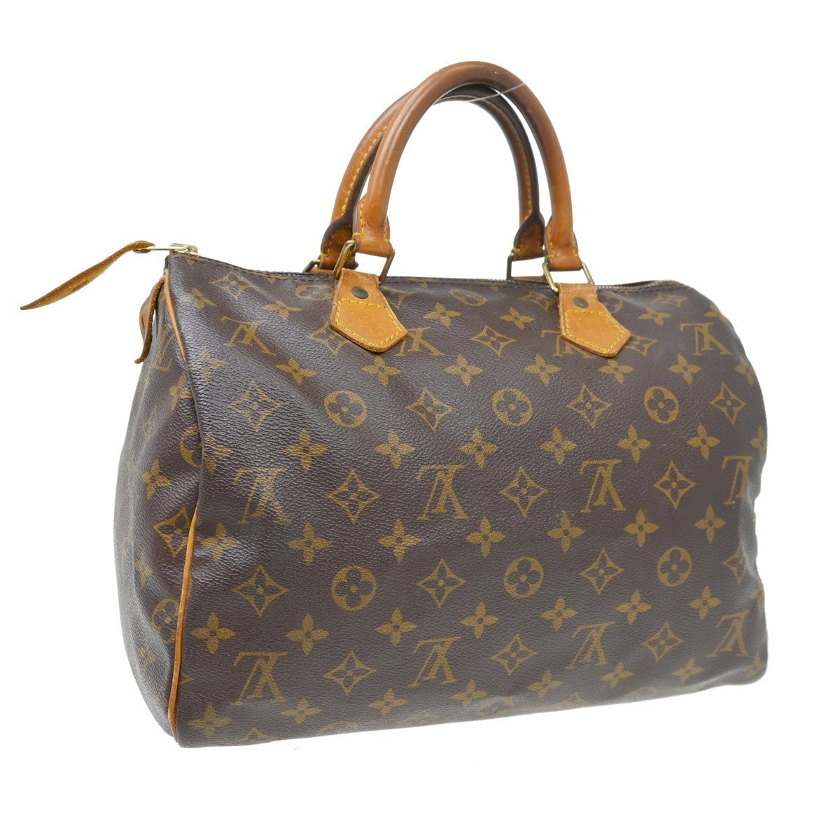 Louis Vuitton Speedy Handbag Monogram Canvas Brown Canvas Handbag (   )