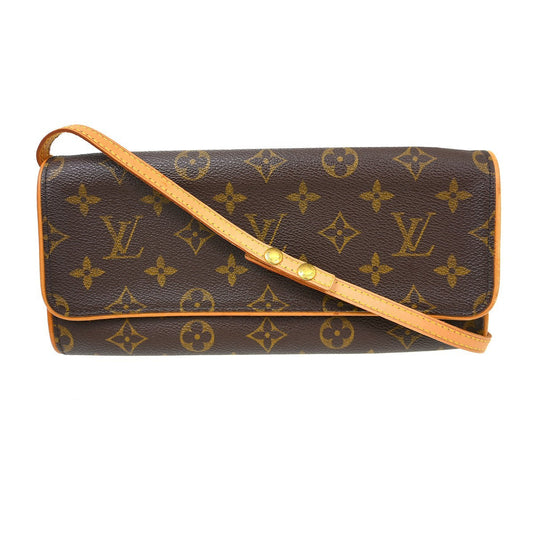 Louis Vuitton Twin Handbag Monogram Canvas Brown Canvas Clutche & Pouche Bag (   )