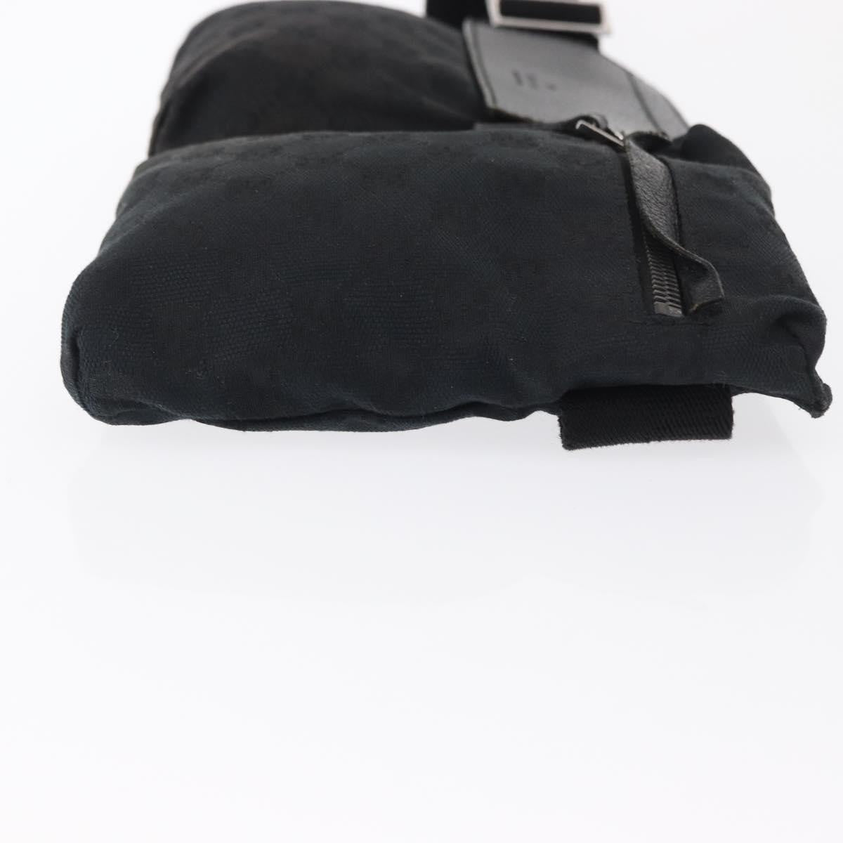 Gucci Vintage Double Belt Bag Gg Canvas With Leather Black Canvas Clutche & Pouche Bag (   )