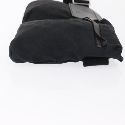 Gucci Vintage Double Belt Bag Gg Canvas With Leather Black Canvas Clutche & Pouche Bag (   )