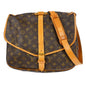 Louis Vuitton Saumur Handbag Monogram Canvas Brown Canvas Shoulder Bag Bag (   )