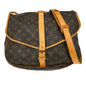 Louis Vuitton Saumur Handbag Monogram Canvas Brown Canvas Shoulder Bag Bag (   )