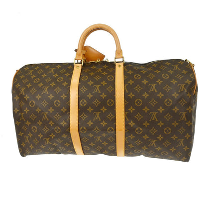 Louis Vuitton Keepall Bandouliere Bag Monogram Canvas Brown Canvas Travel Bag Bag (   )