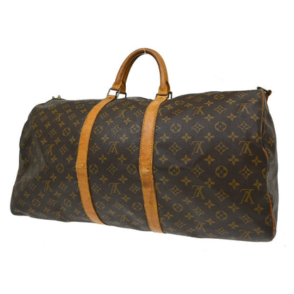 Louis Vuitton Keepall Bandouliere Bag Monogram Canvas Brown Canvas Travel Bag Bag (   )