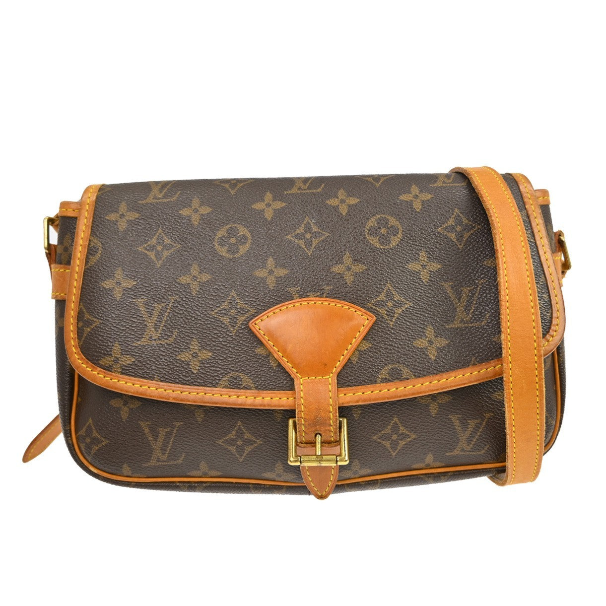 Louis Vuitton Sologne Handbag Monogram Canvas Brown Canvas Shoulder Bag Bag (   )