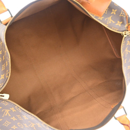Louis Vuitton Keepall Bag Monogram Canvas Brown Canvas Travel Bag Bag (   )