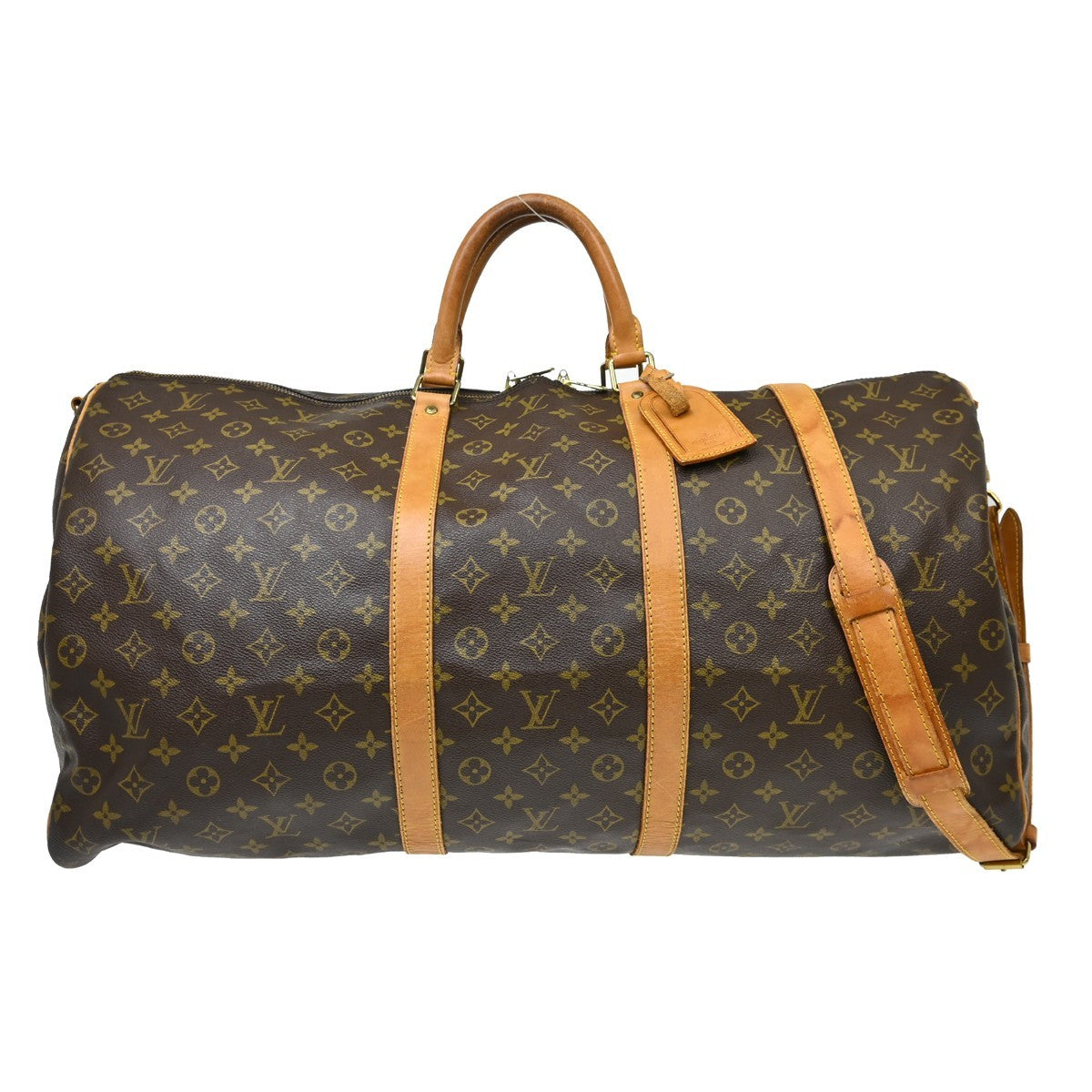 Louis Vuitton Keepall Bandouliere Bag Monogram Canvas Brown Canvas Travel Bag Bag (   )