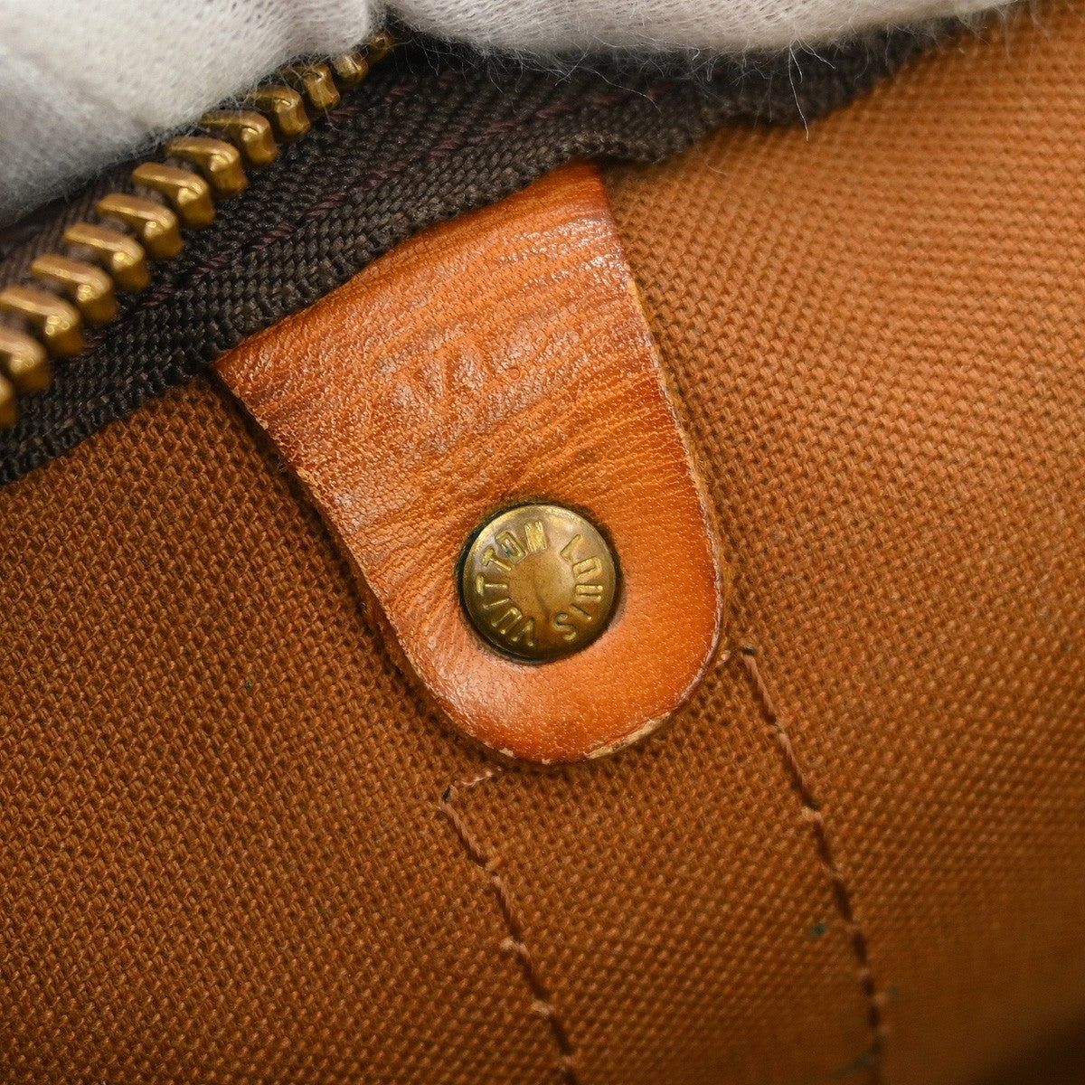 Louis Vuitton Keepall Bag Monogram Canvas Brown Canvas Travel Bag Bag (   )