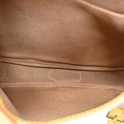 Louis Vuitton Saumur Handbag Monogram Canvas Brown Canvas Shoulder Bag Bag (   )